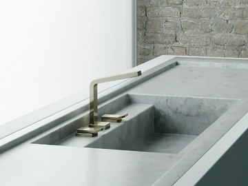 CENTO - 3 hole countertop washbasin mixer by GUGLIELMI RUBINETTERIE - view 2